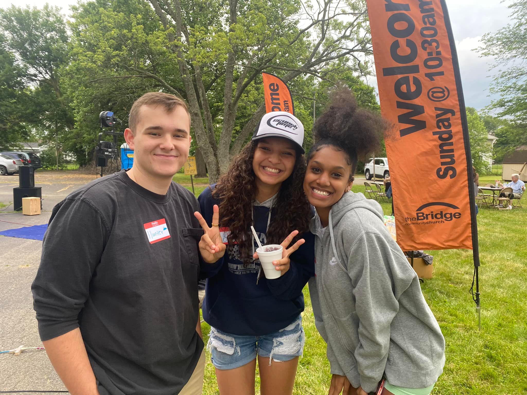 youth posing together at an event