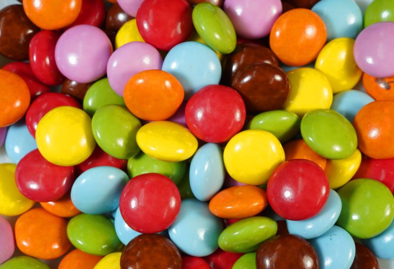 colorful candy pieces